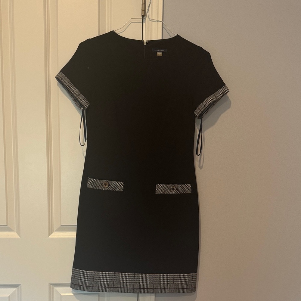 Tommy Hilfiger Black and Gray Mini Dress